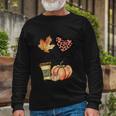 Hello Fall Thanksgiving Quote V2 Long Sleeve T-Shirt Gifts for Old Men