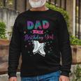Ice Skating Dad Of The Birthday Girl Matching Daddy Long Sleeve T-Shirt Gifts for Old Men