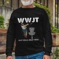What Would Jesus Throw Golf Disc Long Sleeve T-Shirt Gifts for Old Men