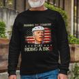 Joe Biden Falling Off Bike Running The Country Is Like Riding A Bike V2 Long Sleeve T-Shirt Gifts for Old Men