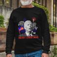Joe Biden Happy Christmas In July Usa Flag V3 Long Sleeve T-Shirt Gifts for Old Men