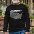 Juneteenth African American Black Us History Long Sleeve T-Shirt Gifts for Old Men