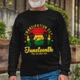 Juneteenth Emancipation Day Vintage Cool Melanin Black Pride V3 Long Sleeve T-Shirt Gifts for Old Men