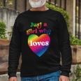 Just A Girl Who Loves Just A Girl Who Loves Long Sleeve T-Shirt Gifts for Old Men
