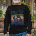 I Keep All My Dad Jokes In A Dadabase Vintage Father Dad Long Sleeve T-Shirt Gifts for Old Men