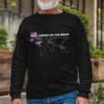 Landed On The Moon Usa Map Long Sleeve T-Shirt Gifts for Old Men