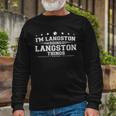 Im Langston Doing Langston Things Long Sleeve T-Shirt Gifts for Old Men