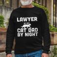 Lawyer By Day Cat Dad By Night Long Sleeve T-Shirt Gifts for Old Men
