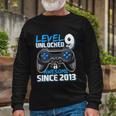Level 9 Unlocked Awesome 2013 Video Game 9Th Birthday Long Sleeve T-Shirt Gifts for Old Men
