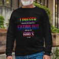 Lgbt I Prefer Cooking & Eating Out With Girls Lesbian Gay Long Sleeve T-Shirt Gifts for Old Men