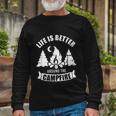 Life Is Better Around The Campfire Camping Long Sleeve T-Shirt Gifts for Old Men