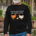 I Get By With A Little Help From My Hens Chicken Lovers Tshirt Long Sleeve T-Shirt Gifts for Old Men