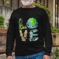 Love World Earth Day 2022 Planet Environmental Animal Tshirt Long Sleeve T-Shirt Gifts for Old Men