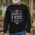 Made In 1922 Aged To Perfection Vintage 100Th Birthday Long Sleeve T-Shirt Gifts for Old Men