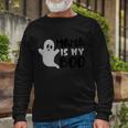 Mama Is My Boo Ghost Halloween Quote Long Sleeve T-Shirt Gifts for Old Men
