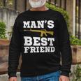Mans Best Friend V2 Long Sleeve T-Shirt Gifts for Old Men