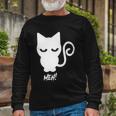 Meh Cat Halloween Quote Long Sleeve T-Shirt Gifts for Old Men