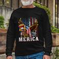 Merica Bald Eagle Mullet 4Th Of July American Flag Patriotic Meaningful Long Sleeve T-Shirt Gifts for Old Men