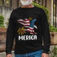 Merica Bald Eagle Mullet Cute 4Th Of July American Flag Meaningful Gi Long Sleeve T-Shirt Gifts for Old Men