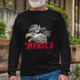 Merica Usa Bald Eagle Mullet Distressed 4Th Of July Long Sleeve T-Shirt Gifts for Old Men
