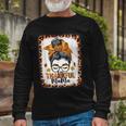 Messy Bun One Thankful Mama Fall Autumn Thanksgiving V3 Long Sleeve T-Shirt Gifts for Old Men