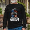 Mind Your Own Uterus Messy Bun Pro Choice Feminism Long Sleeve T-Shirt Gifts for Old Men