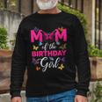 Mom Of The Birthday Girl Butterfly Mama Mommy 1St Bday Long Sleeve T-Shirt Gifts for Old Men