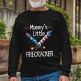 Mommys Little Firecracker Cute 4Th Of July Toddlers Long Sleeve T-Shirt Gifts for Old Men