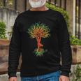 Nature Tree Of Life Yoga Colorful Long Sleeve T-Shirt Gifts for Old Men