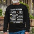 Navy Veteran 100 Organic Long Sleeve T-Shirt Gifts for Old Men