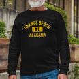 Orange Beach Al Alabama Gym Style Distressed Amber Print Long Sleeve T-Shirt T-Shirt Gifts for Old Men