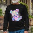 Pastel Kawaii Cute Goth Punk Teddy Bear Long Sleeve T-Shirt Gifts for Old Men