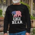Patriotic Flag Matching 4Th Of July Gigi Bear Long Sleeve T-Shirt Gifts for Old Men