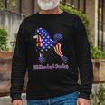 Patriotic Flag Poodle For American Poodle Lovers Long Sleeve T-Shirt Gifts for Old Men