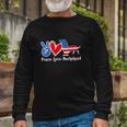 Peace Love Dachshund 4Th Of July American Flag Long Sleeve T-Shirt Gifts for Old Men