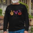 Peace Love Halloween Halloween Quote Long Sleeve T-Shirt Gifts for Old Men