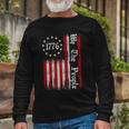 We The People 1776 Distressed Usa American Flag Long Sleeve T-Shirt Gifts for Old Men