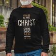 Philippians Bible Quote Cross Long Sleeve T-Shirt Gifts for Old Men