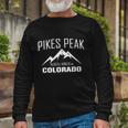 Pikes Peak Colorado Climbing Summit Club Outdoor Tshirt Long Sleeve T-Shirt Gifts for Old Men