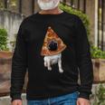 Pizza Pug Dog Tshirt Long Sleeve T-Shirt Gifts for Old Men