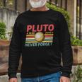 Pluto Never Forget Retro Vintage V2 Long Sleeve T-Shirt Gifts for Old Men