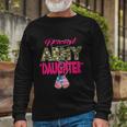 Proud Army Daughter Us Flag Camo Dog Tags Military Child Long Sleeve T-Shirt Gifts for Old Men