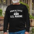 Proud Uncle Of A Us Marine Tshirt Long Sleeve T-Shirt Gifts for Old Men