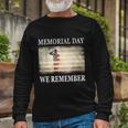 We Remember Salute Military Memorial Day Long Sleeve T-Shirt Gifts for Old Men