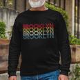 Retro Brooklyn Logo Tshirt Long Sleeve T-Shirt Gifts for Old Men