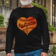 Retro Vintage San Francisco Baseball Heart Long Sleeve T-Shirt Gifts for Old Men