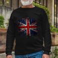 Ripped Uk Great Britain Union Jack Torn Flag Long Sleeve T-Shirt Gifts for Old Men