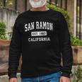 San Ramon California Ca Vintage Established Sports Long Sleeve T-Shirt T-Shirt Gifts for Old Men