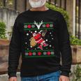 Santa Dunking Basketball Ugly Christmas Long Sleeve T-Shirt Gifts for Old Men