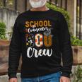 School Counselor Boo Crew Ghost Halloween Matching Long Sleeve T-Shirt Gifts for Old Men